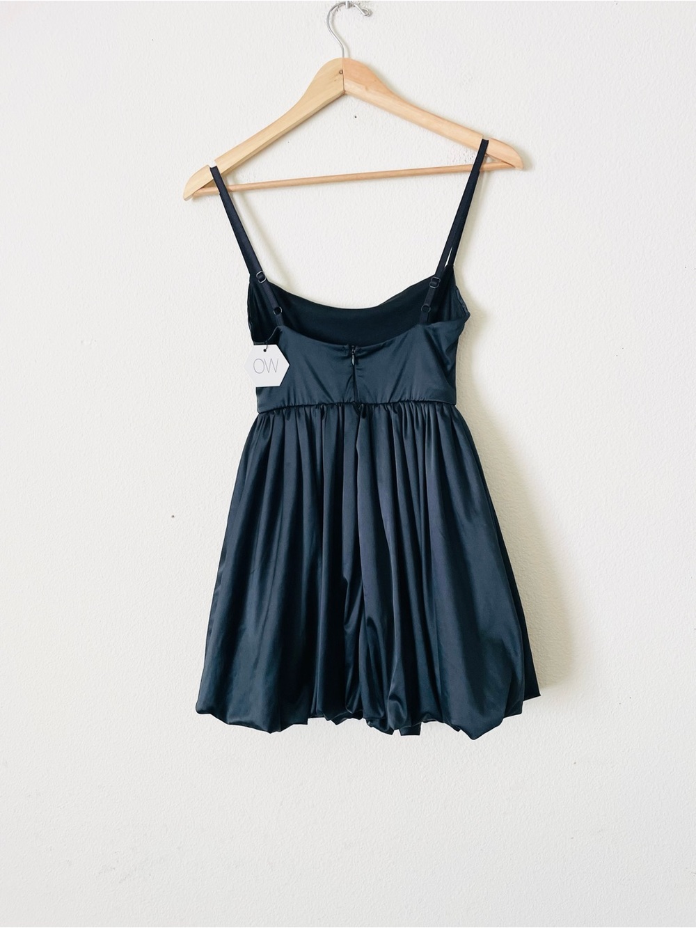 NWT Revolve OW Intimates Balloo puff skirt mini dress in Black Caviar - Picture 4 of 10
